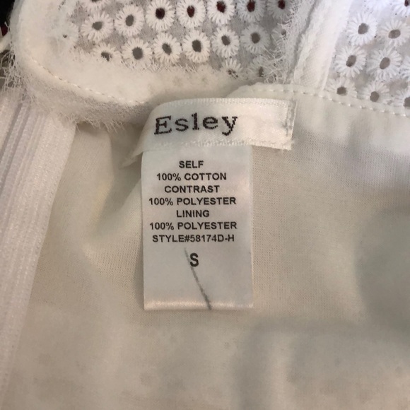 Esley white eyelet dress, sz small - Picture 7 of 8